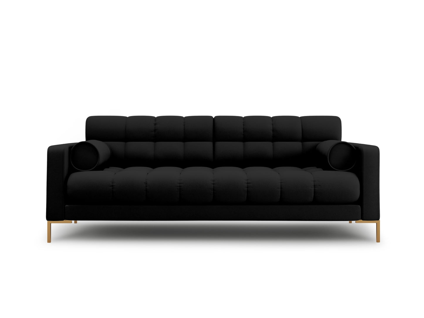 Bali Sofa, 4 Seats, 217x96 cm — Black / Gold Metal