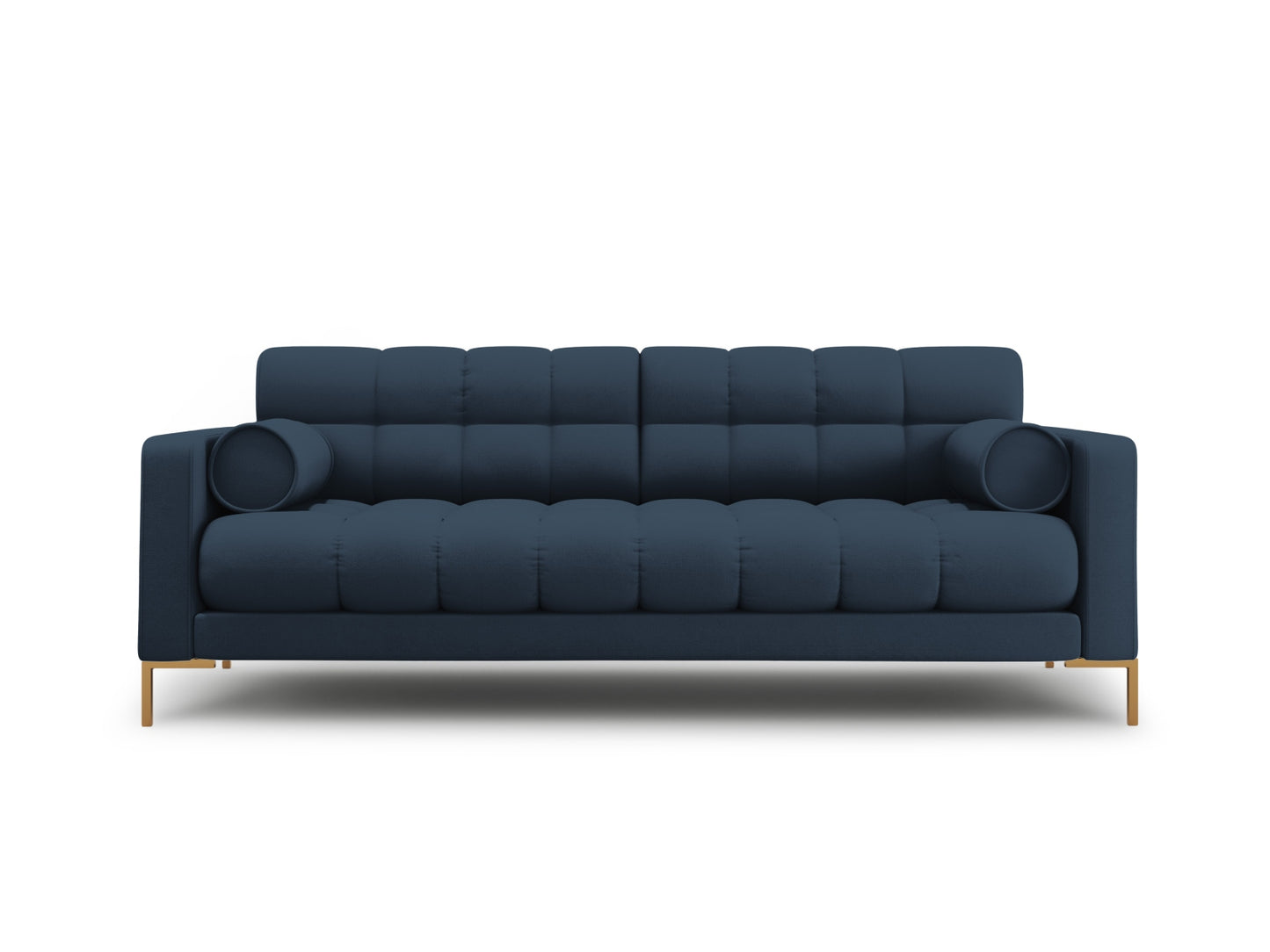 Bali Sofa, 4 Seats, 217x96 cm — Blue / Gold Metal