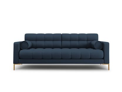 Bali Sofa, 4 Seats, 217x96 cm — Blue / Gold Metal