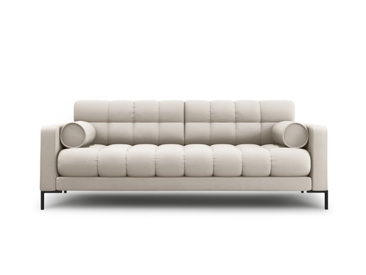 Bali Sofa, 4 Seats, 217x96 cm — Beige / Black Metal