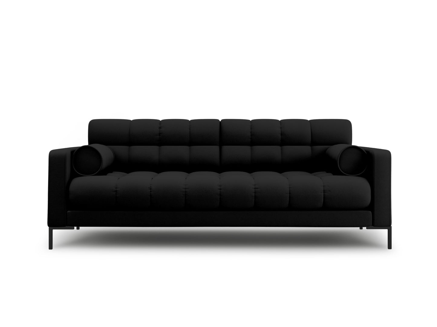 Bali Sofa, 4 Seats, 217x96 cm — Black / Black Metal