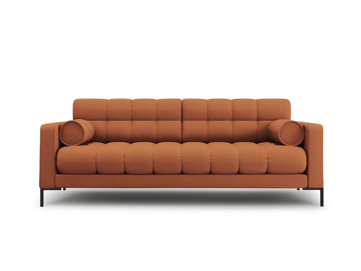 Bali Sofa, 4 Seats, 217x96 cm — Brick / Black Metal