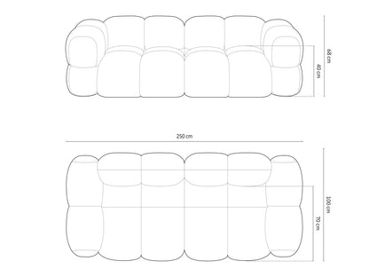 Loretto Sofa, 4 Seats, 250x100 cm