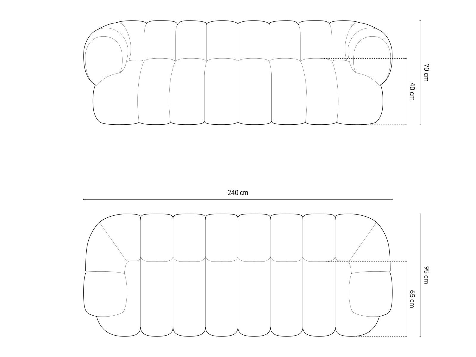 Koge Sofa, 4 Seats, 240x95 cm