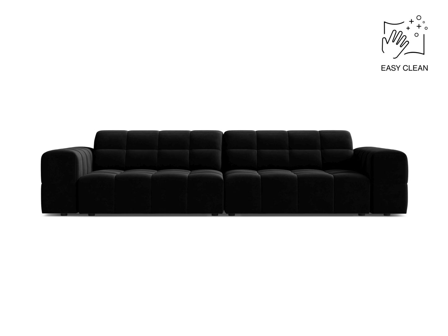 Chicago Sofa, 4 Seats, 252x102 cm — Black
