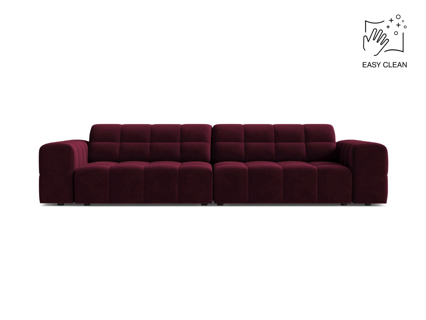 Chicago Sofa, 4 Seats, 252x102 cm — Burgundy