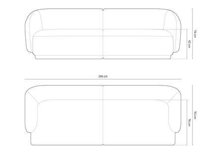 Gomera Sofa, 4 Seats, 246x93 cm