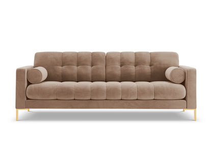 Bali Sofa, 4 Seats, 217x96 cm — Beige / Gold Metal
