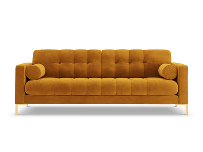 Bali Sofa, 4 Seats, 217x96 cm — Yellow / Gold Metal