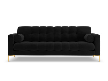 Bali Sofa, 4 Seats, 217x96 cm — Black / Gold Metal