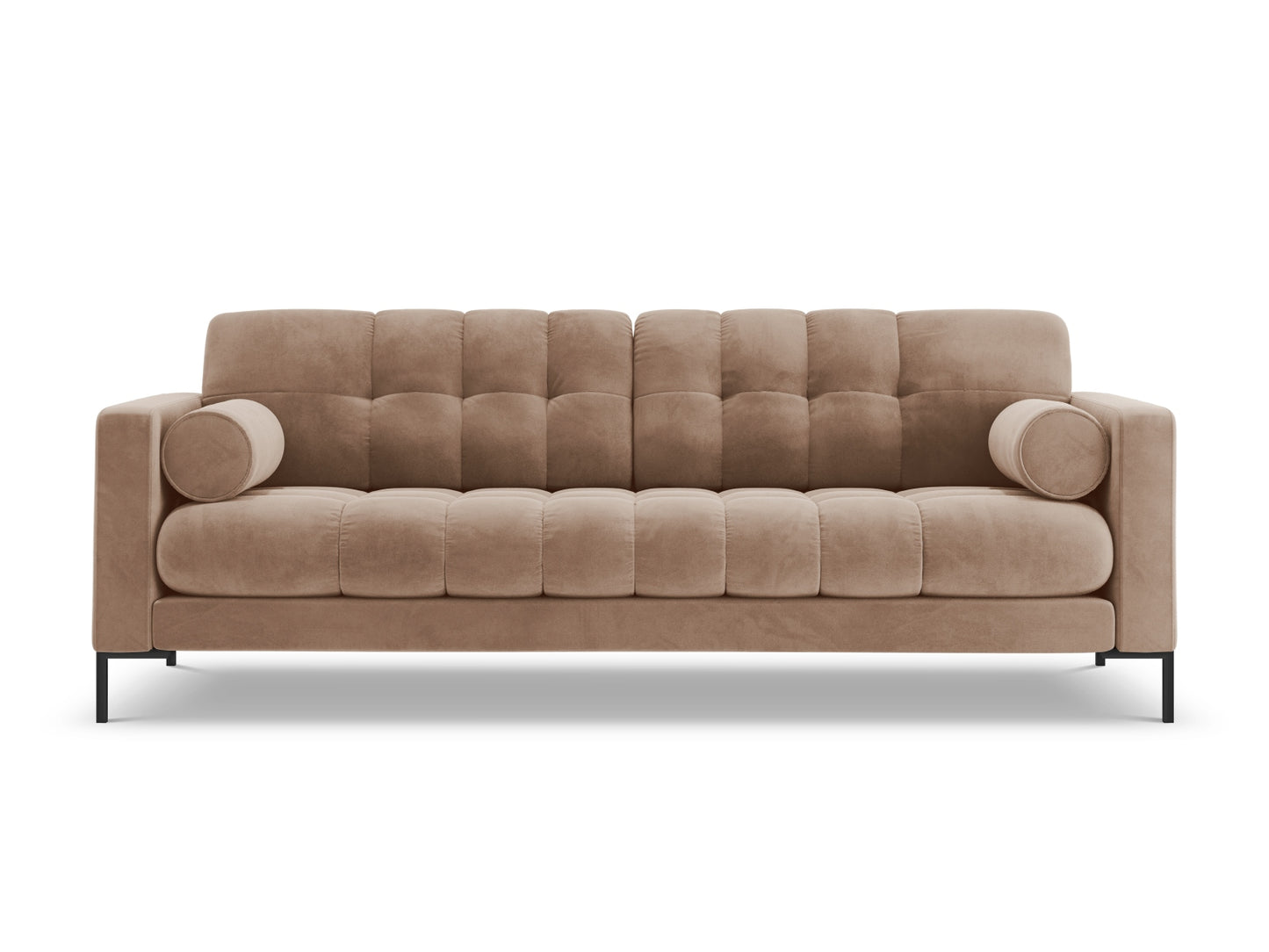 Bali Sofa, 4 Seats, 217x96 cm — Beige / Black Metal
