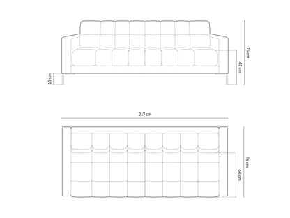 Bali Sofa, 4 Seats, 217x96 cm