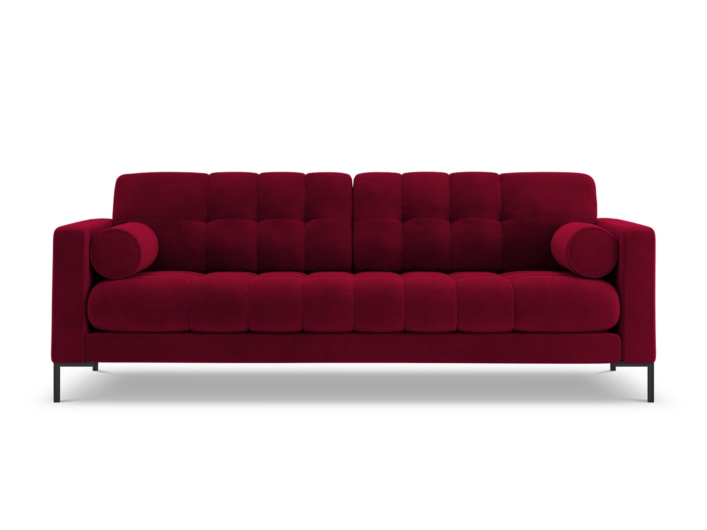 Bali Sofa, 4 Seats, 217x96 cm — Red / Black Metal