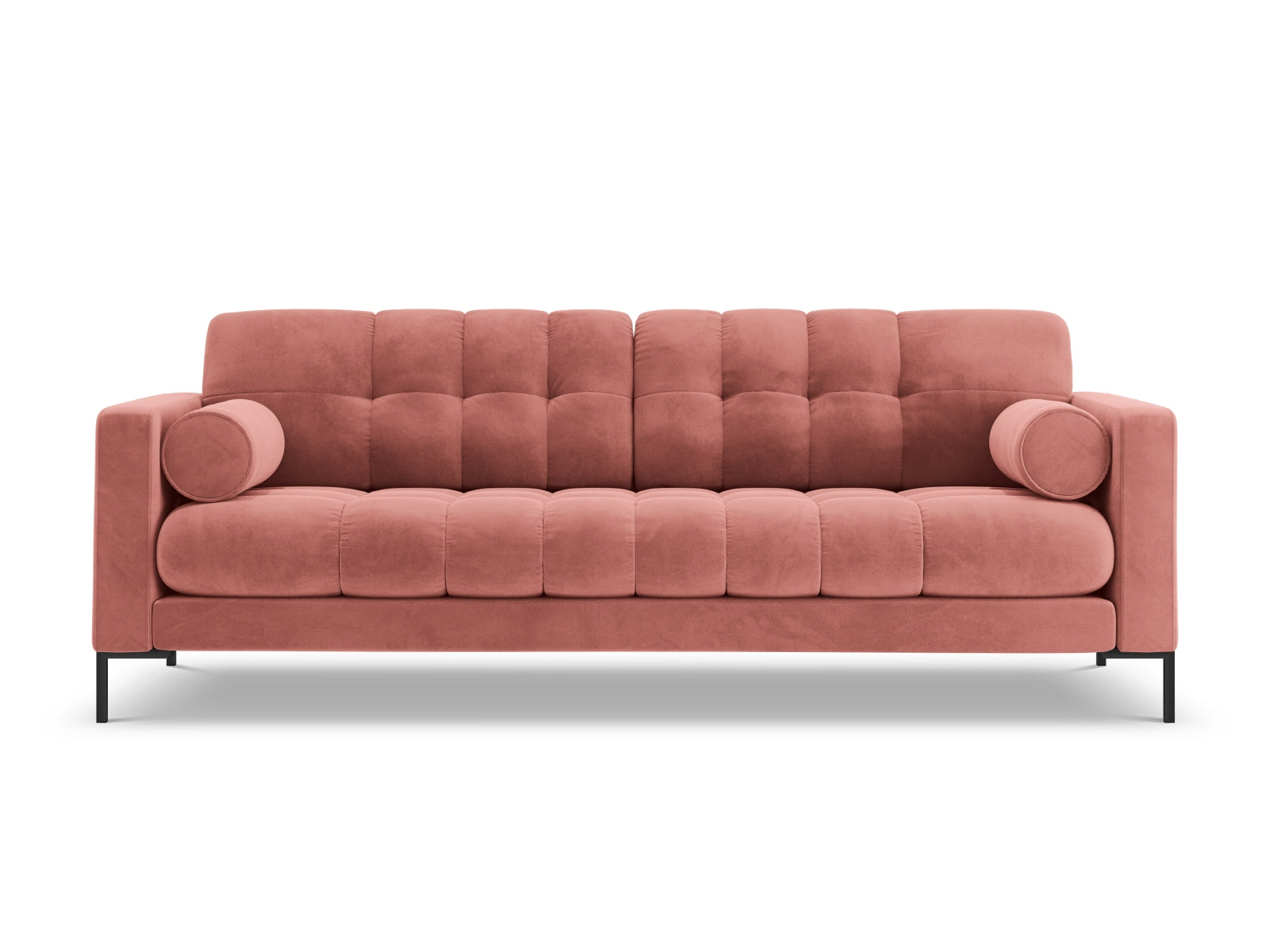 Bali Sofa, 4 Seats, 217x96 cm — Pink / Black Metal