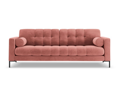 Bali Sofa, 4 Seats, 217x96 cm — Pink / Black Metal