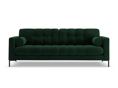 Bali Sofa, 4 Seats, 217x96 cm — Bottle Green / Black Metal