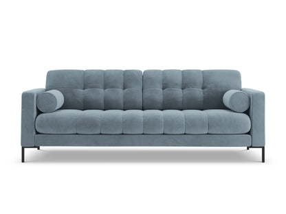 Bali Sofa, 4 Seats, 217x96 cm — Light Blue / Black Metal