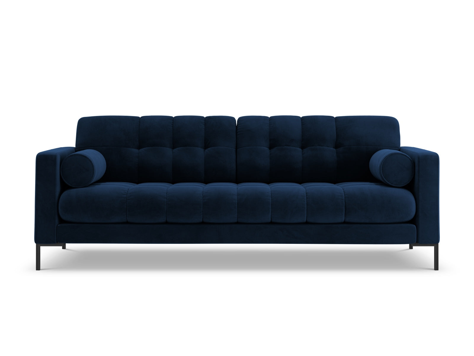 Bali Sofa, 4 Seats, 217x96 cm — Royal Blue / Black Metal