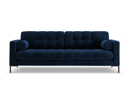 Bali Sofa, 4 Seats, 217x96 cm — Royal Blue / Black Metal