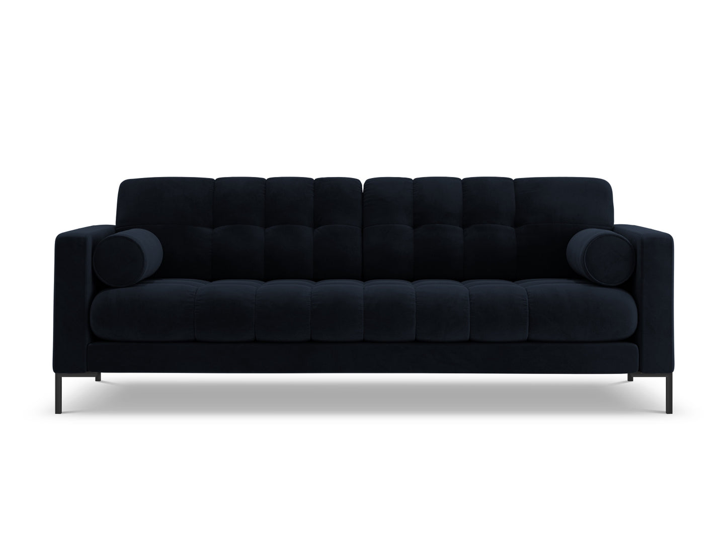 Bali Sofa, 4 Seats, 217x96 cm — Dark Blue / Black Metal
