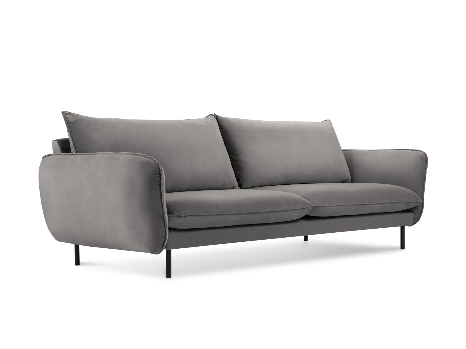 Vienna Sofa, 4 Seats, 230x92 cm — Light Grey / Black Metal