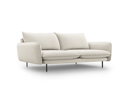 Vienna Sofa, 4 Seats, 230x92 cm — Light Beige / Black Metal