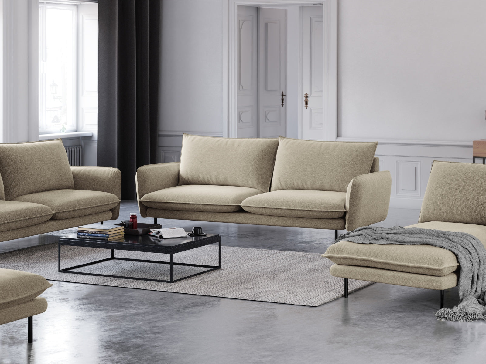 Vienna Sofa, 4 Seats, 230x92 cm