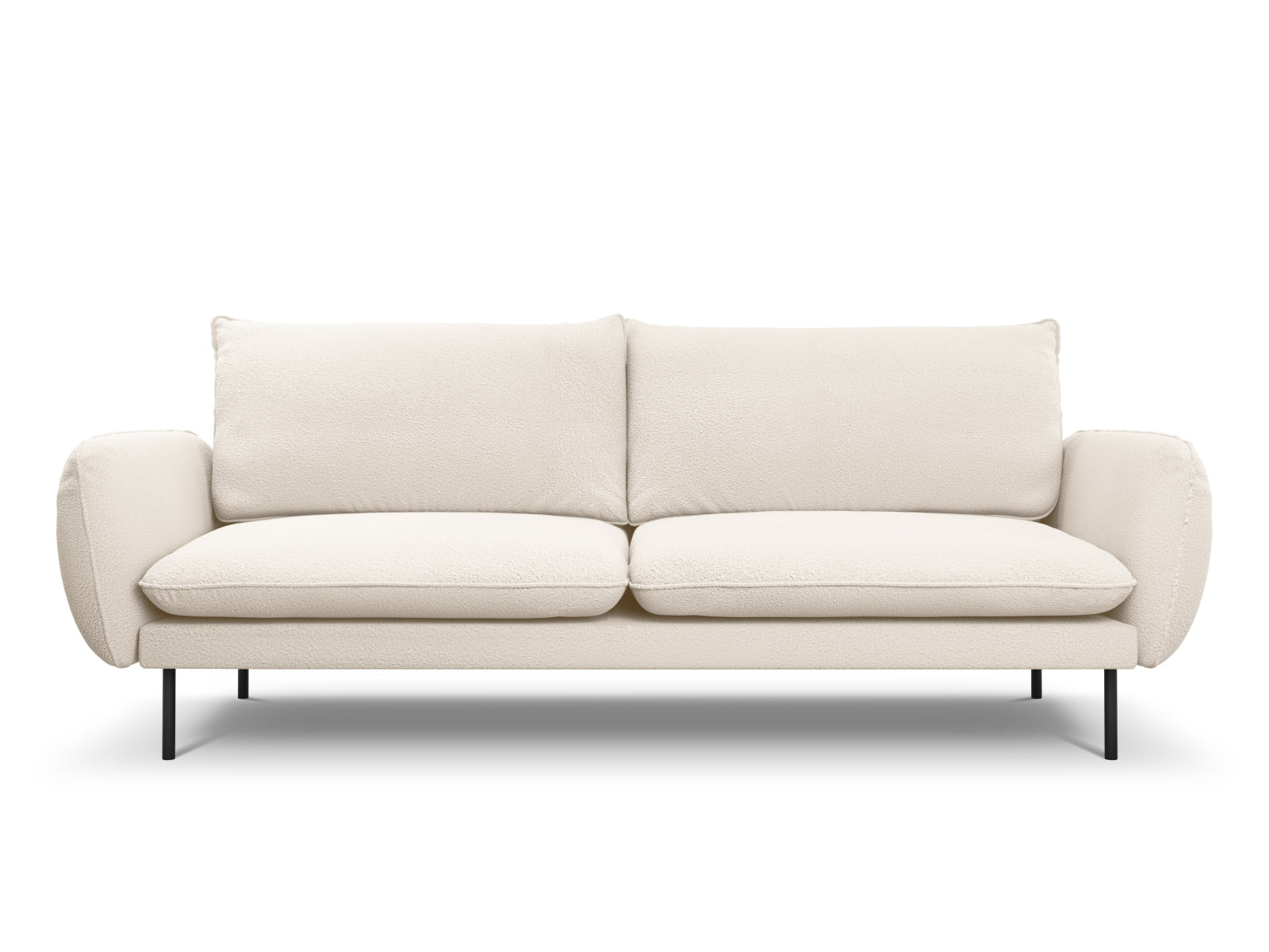 Vienna Sofa, 4 Seats, 230x92 cm — Beige / Black Metal