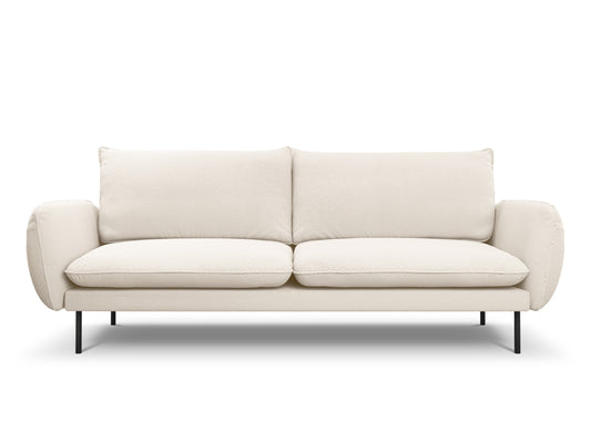 Vienna Sofa, 4 Seats, 230x92 cm — Beige / Black Metal
