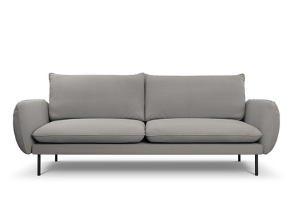 Vienna Sofa, 4 Seats, 230x92 cm — Grey / Black Metal