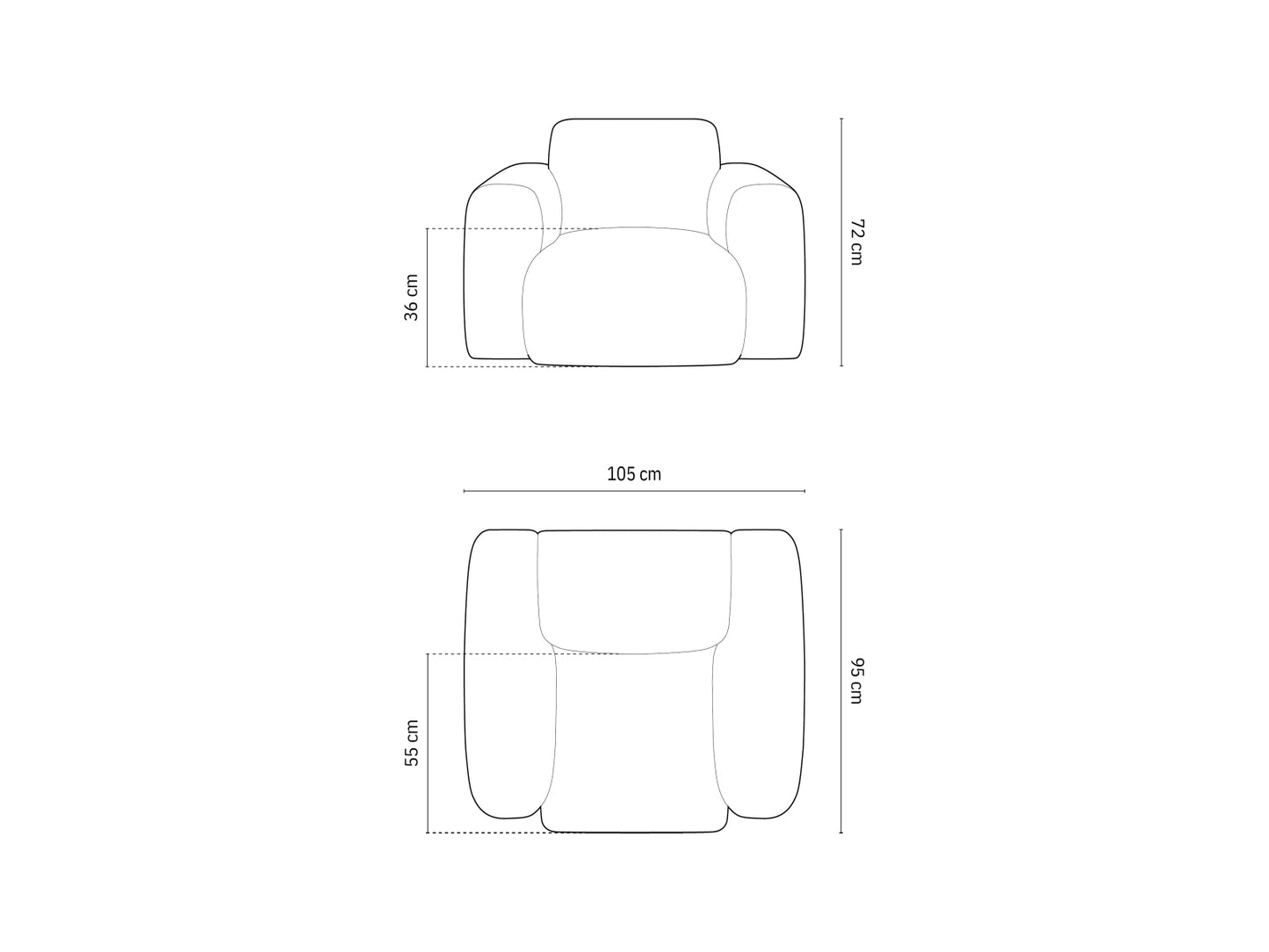 Nolio Armchair, 105x95 cm