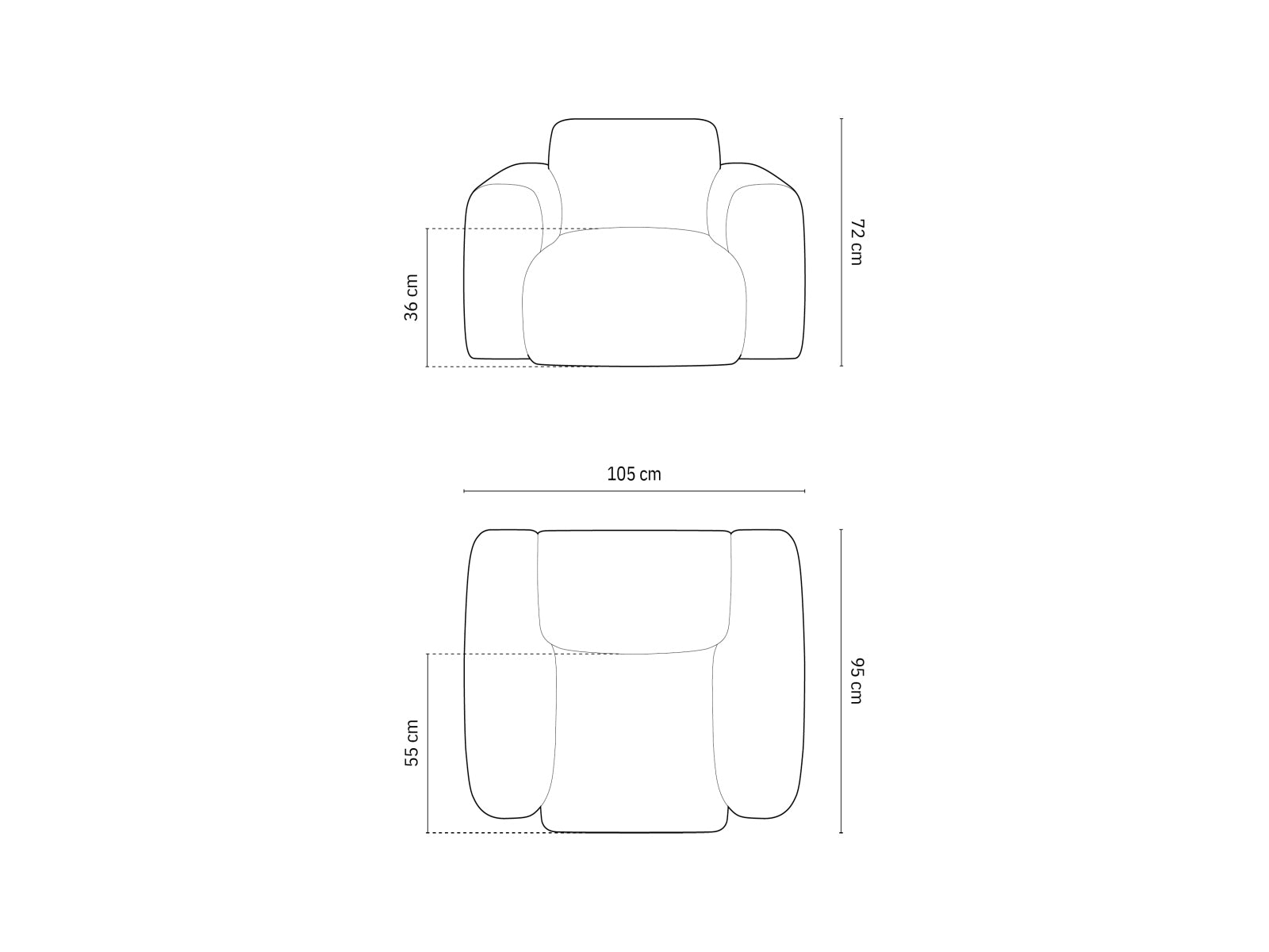 Nolio Armchair, 105x95 cm