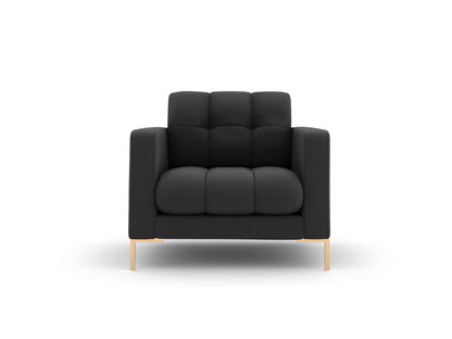 Bali Armchair, 87x96 cm — Dark Grey / Gold Metal