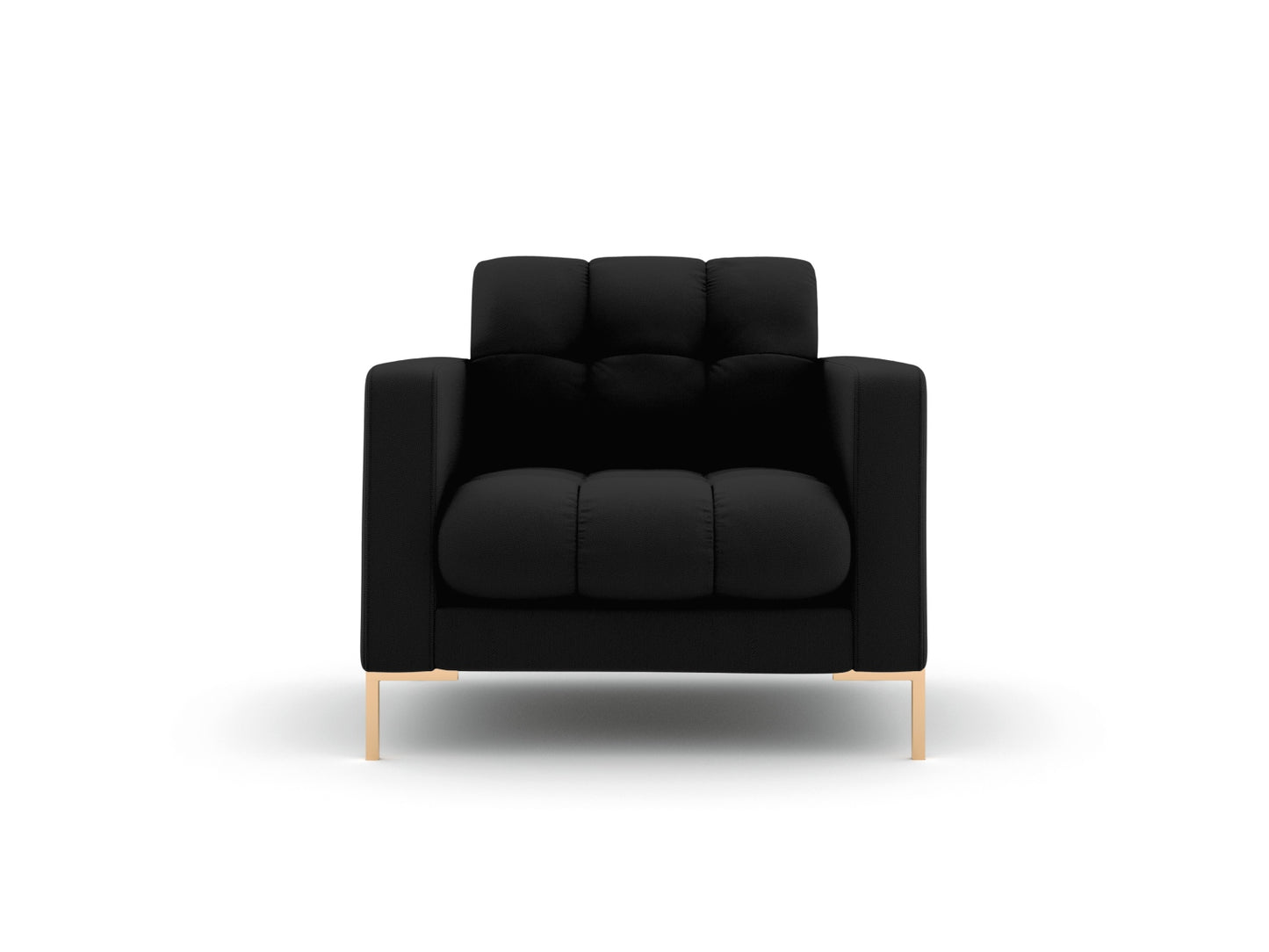Bali Armchair, 87x96 cm — Black / Gold Metal