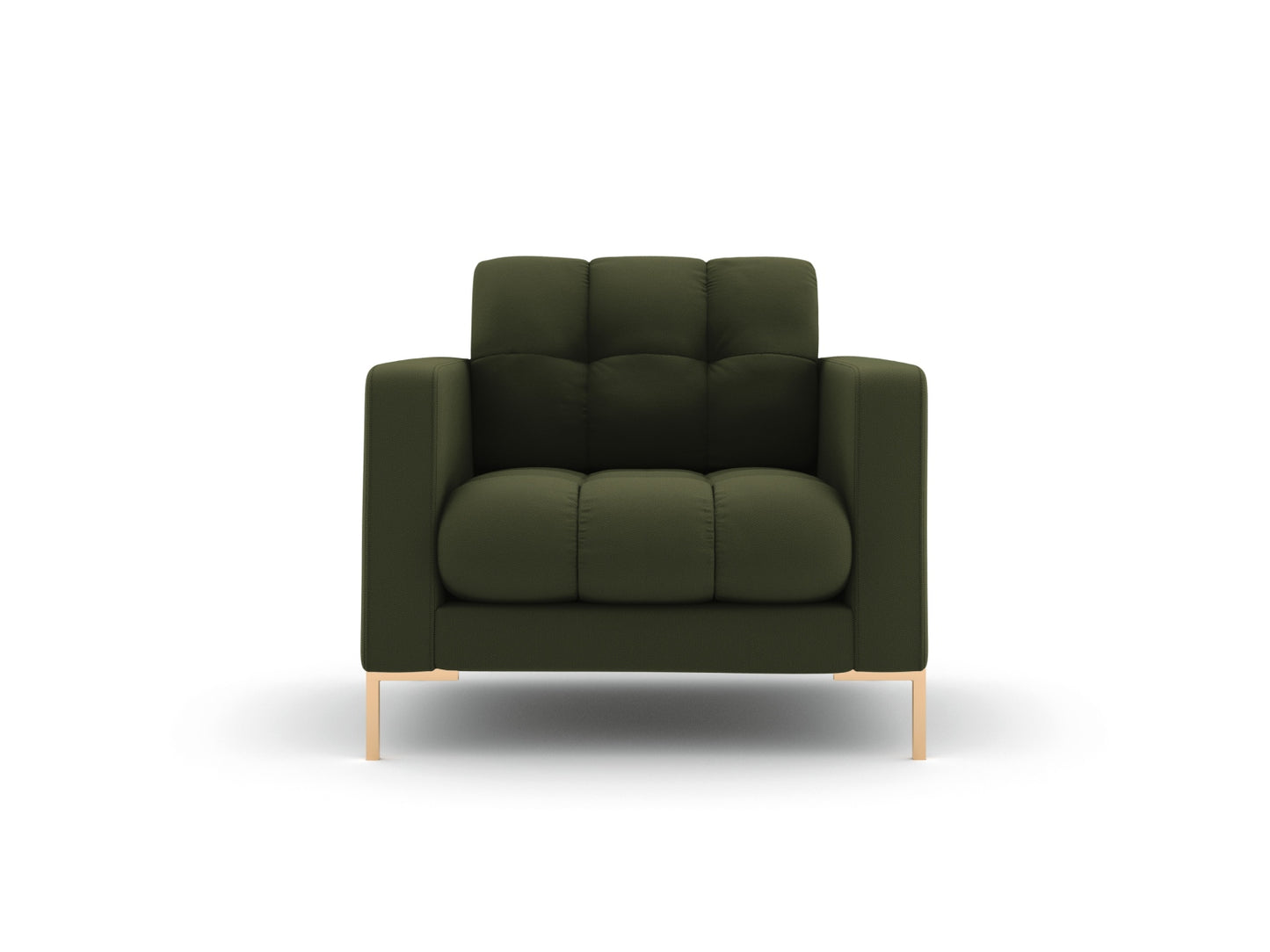 Bali Armchair, 87x96 cm — Green / Gold Metal