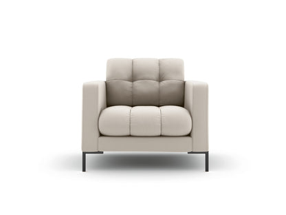 Bali Armchair, 87x96 cm — Beige / Black Metal