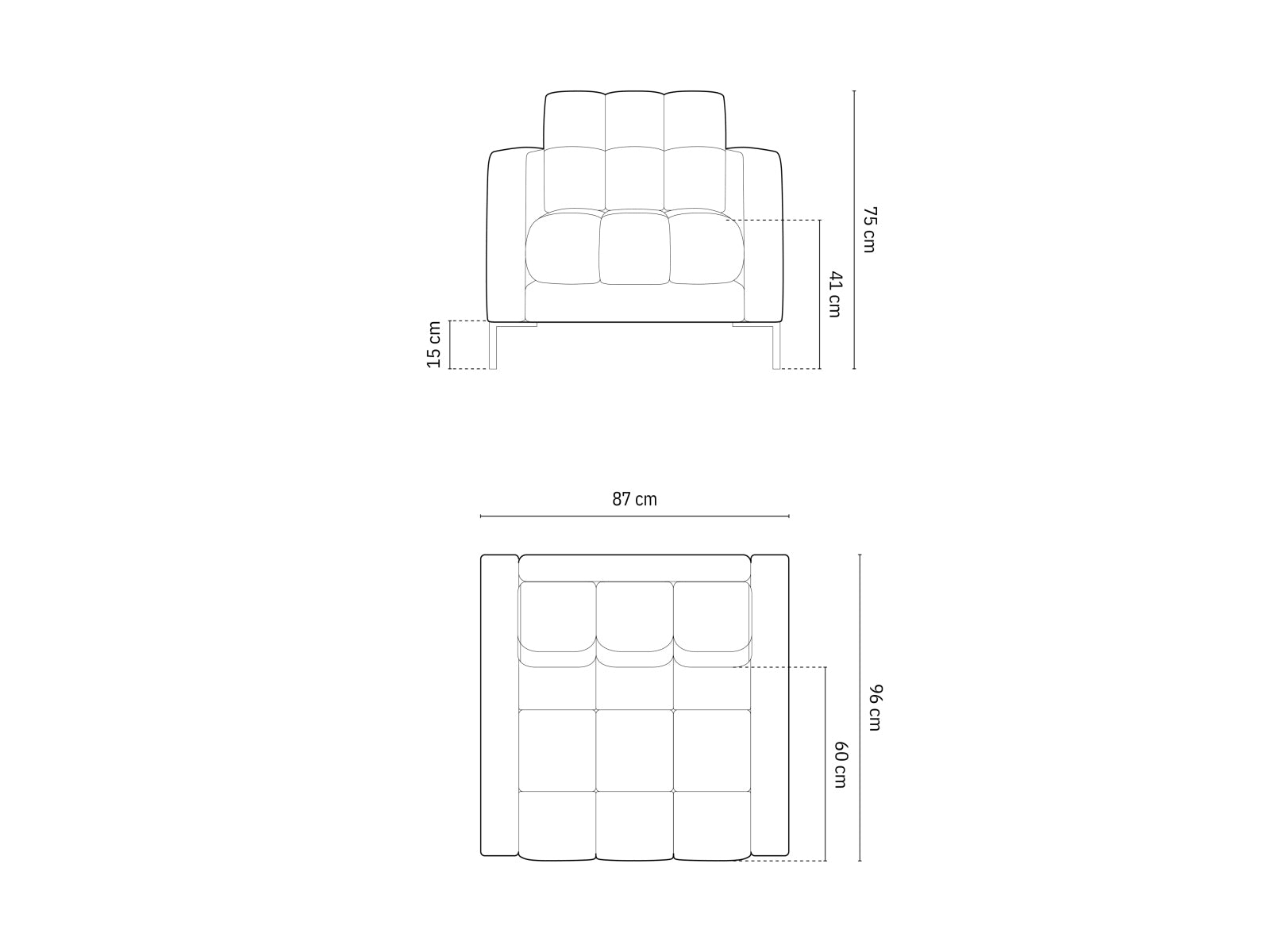 Bali Armchair, 87x96 cm