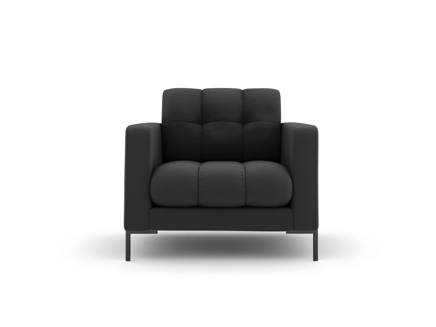 Bali Armchair, 87x96 cm — Dark Grey / Black Metal