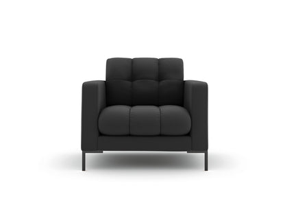 Bali Armchair, 87x96 cm — Dark Grey / Black Metal