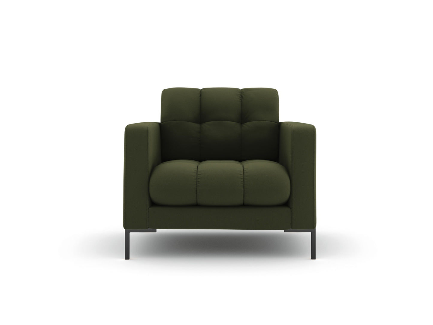 Bali Armchair, 87x96 cm — Green / Black Metal