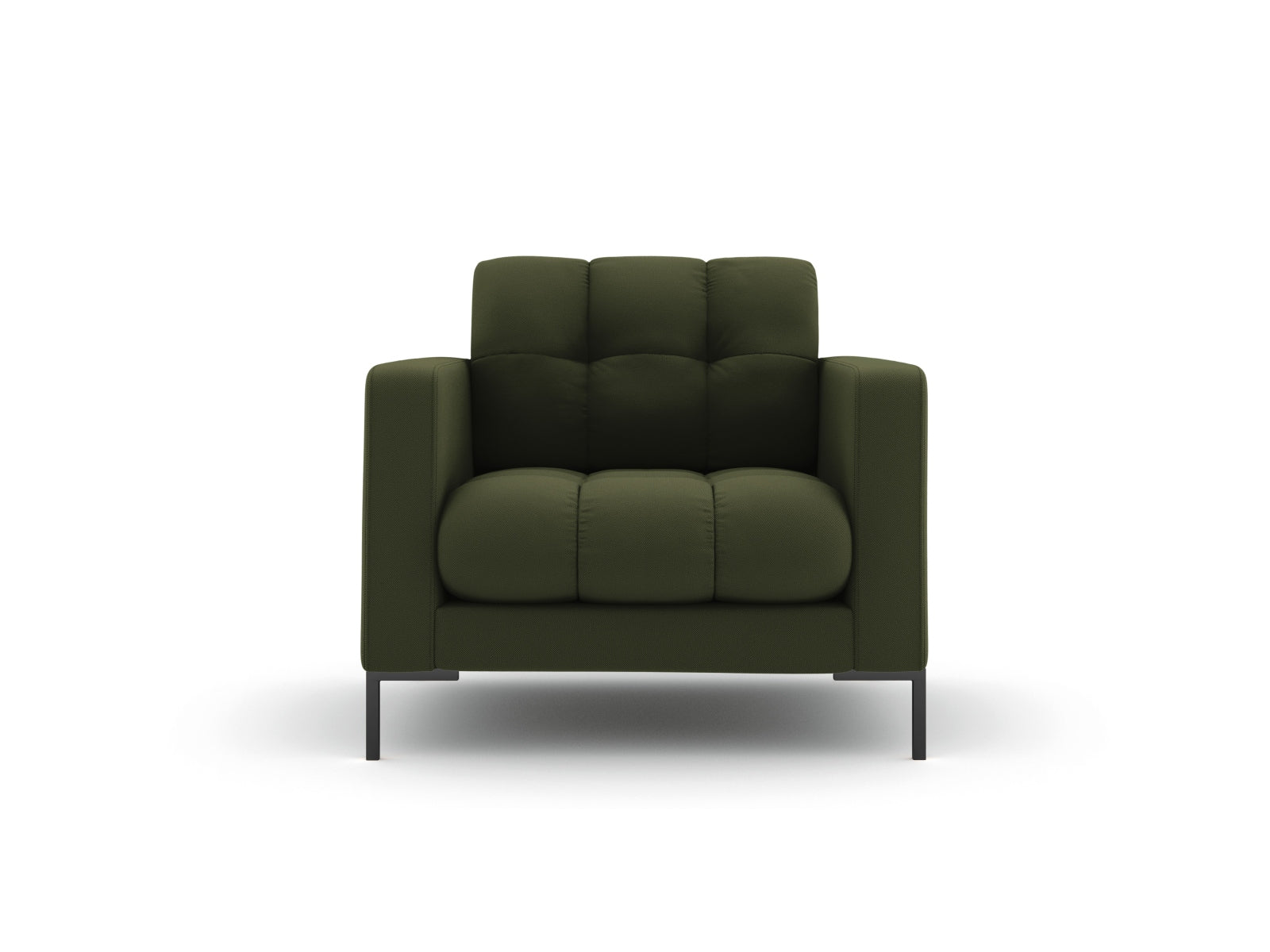 Bali Armchair, 87x96 cm — Green / Black Metal