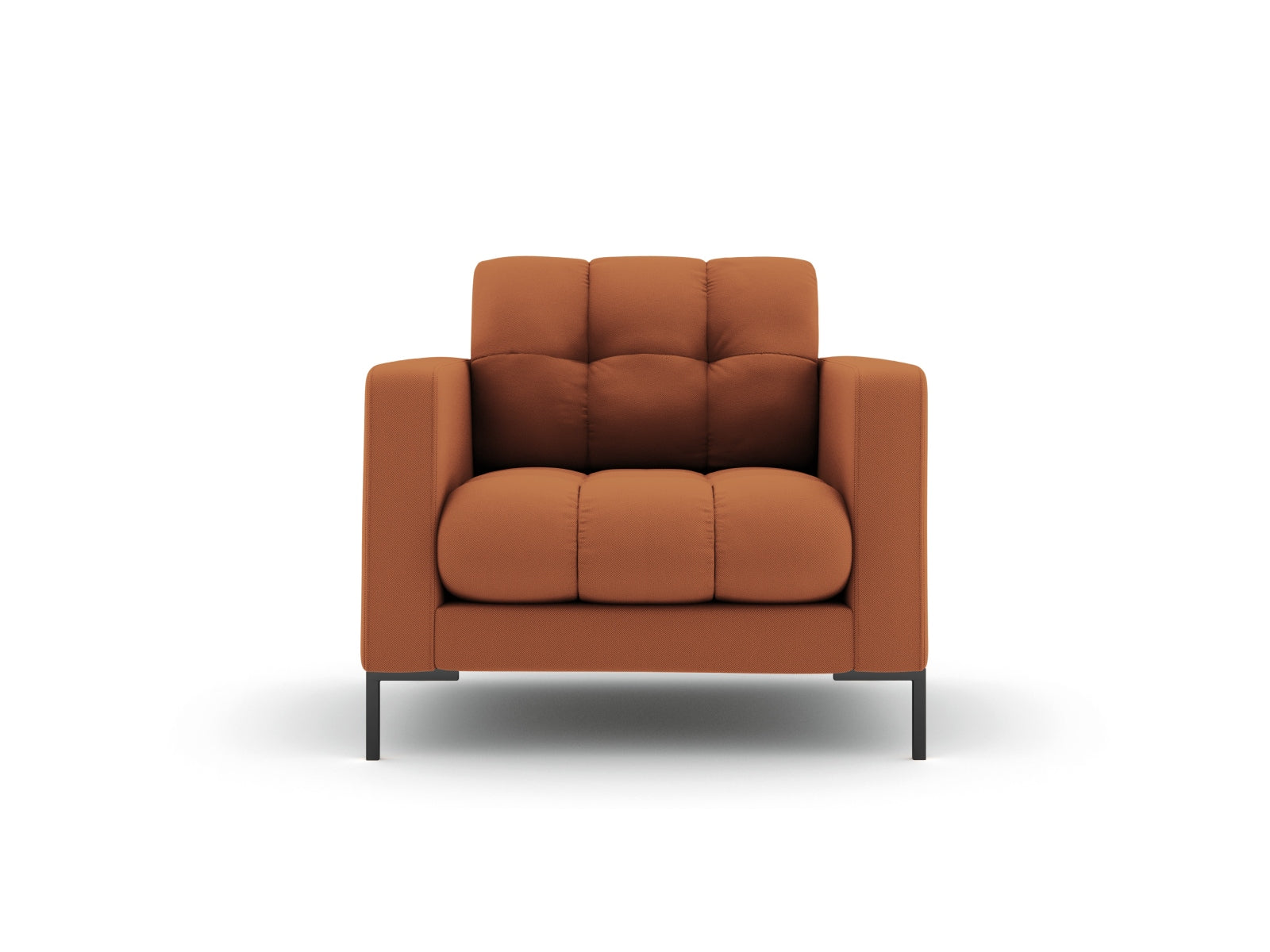 Bali Armchair, 87x96 cm — Brick / Black Metal