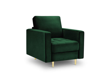 Aspen Armchair, 80x90 cm — Bottle Green / Gold Metal