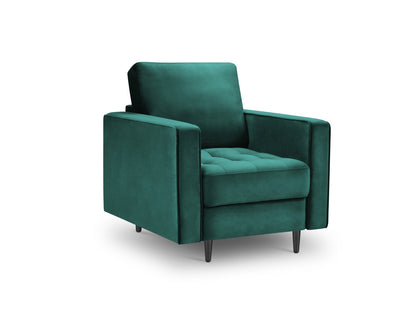 Aspen Armchair, 80x90 cm — Petrol / Black Chrome Metal