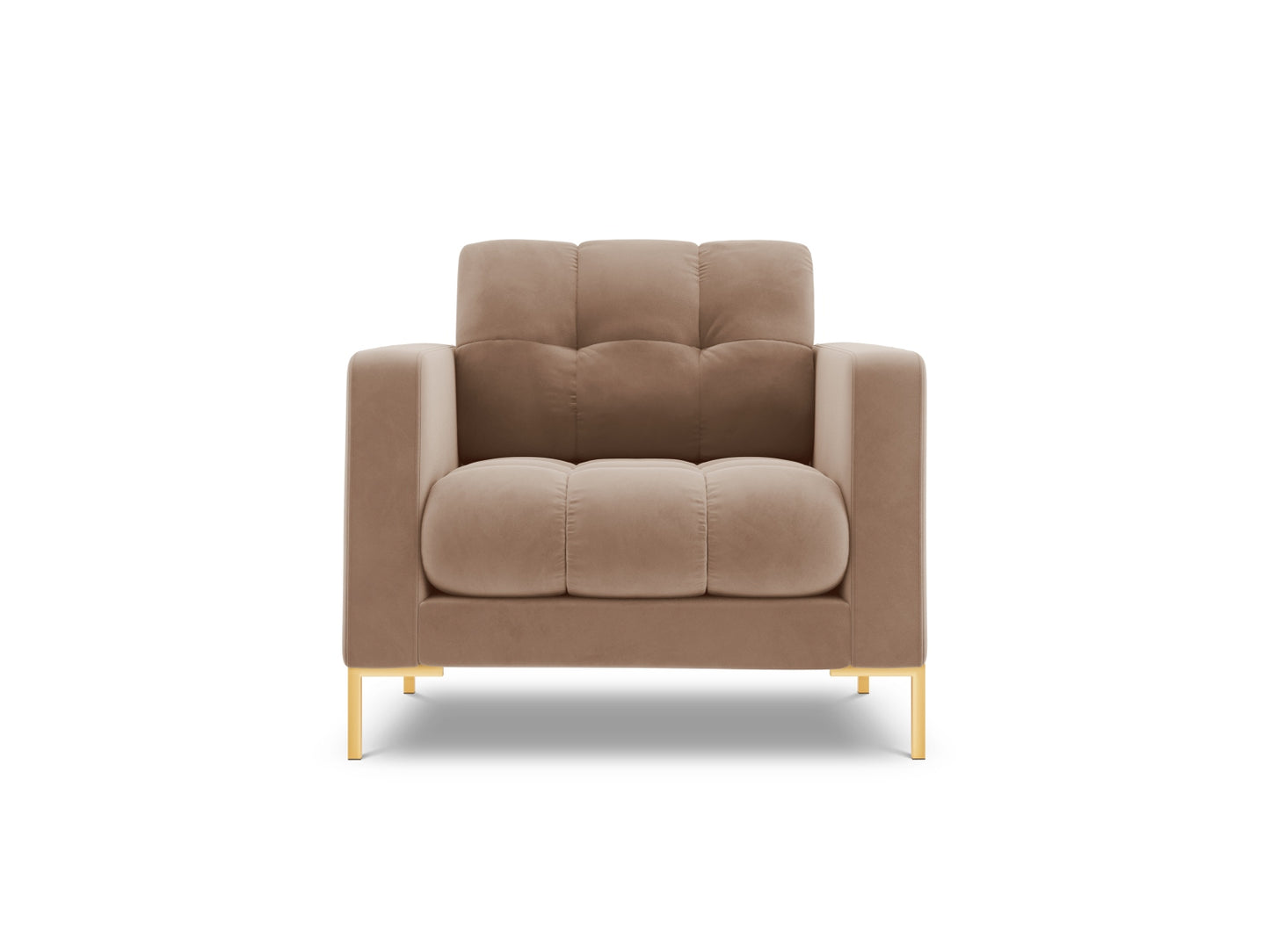 Bali Armchair, 87x96 cm — Beige / Gold Metal