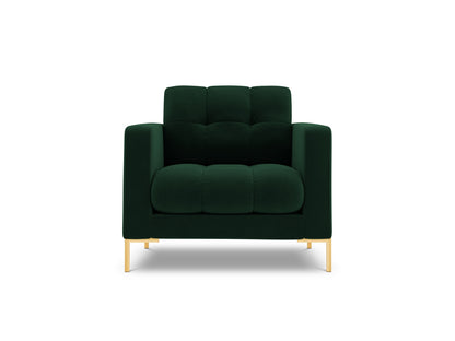 Bali Armchair, 87x96 cm — Bottle Green / Gold Metal