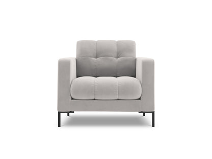Bali Armchair, 87x96 cm — Silver / Black Metal