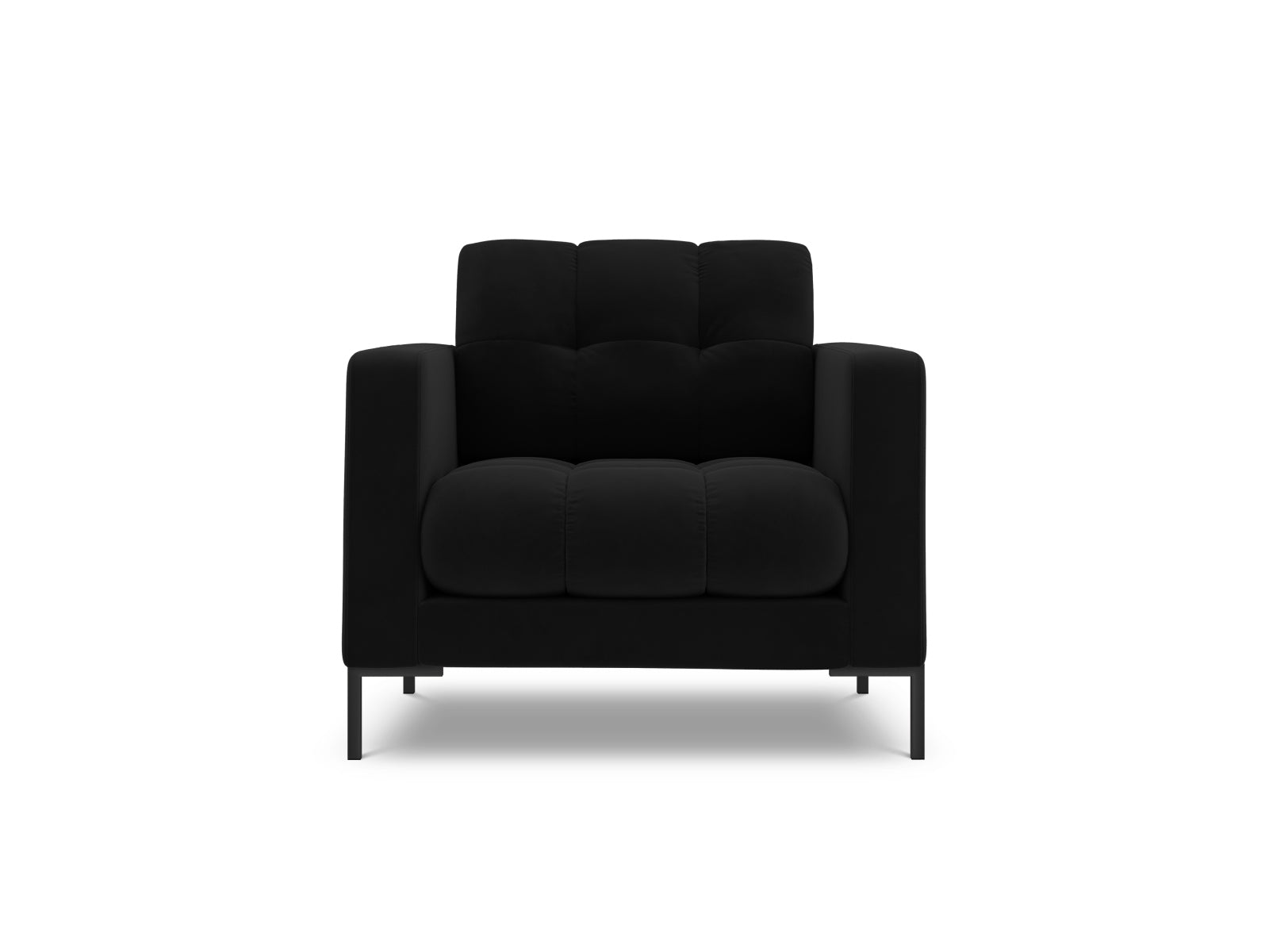 Bali Armchair, 87x96 cm — Black / Black Metal