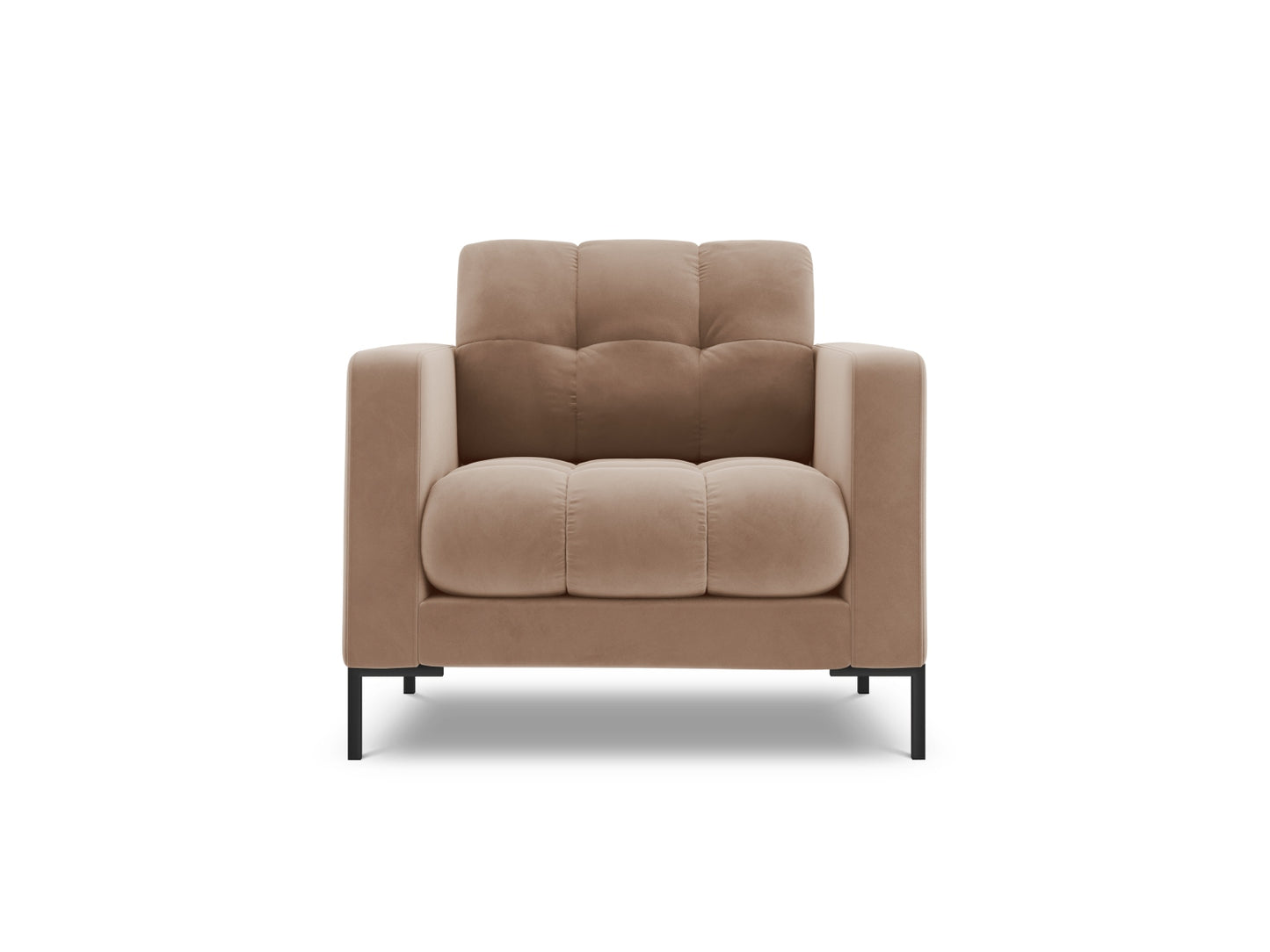 Bali Armchair, 87x96 cm — Beige / Black Metal