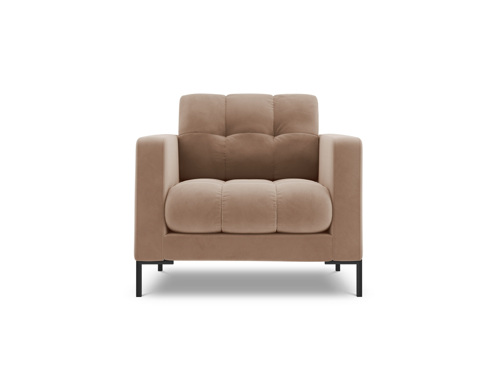 Bali Armchair, 87x96 cm — Beige / Black Metal